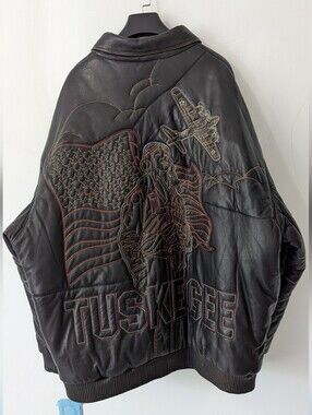 Pelle Pelle Marc Buchanan Tuskegee Airmen Leather Jacket – Size 62